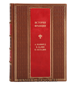 Подарочная книга История Франции в 3 томах Альберт Манфред, Виктор Далин, Вадим Загладин подарочное издание в коже
