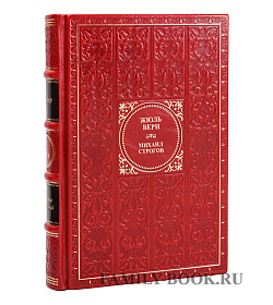 Книга Михаил Строгов Жюль Верн подарочное издание в коже