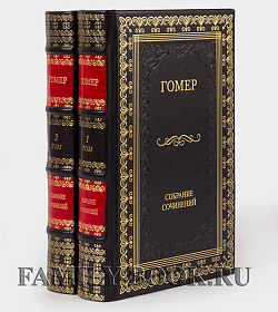 Элитная книга Гомер Собрание сочинений в 2-х томах подарочное издание в коже