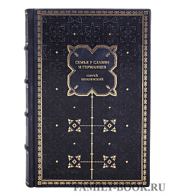 Эксклюзивная книга Семья у славян и германцев Сергей Шпилевский подарочное издание в коже