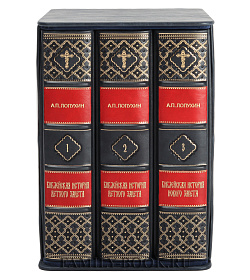 Подарочное издание книги Библейская история Ветхого и Нового Завета в 3 томах подарочное издание в коже