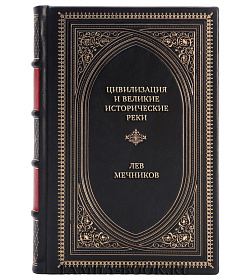 Элитная книга Цивилизация и великие исторические реки Лев Мечников подарочное издание в коже