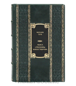 Коллекционная книга Иоганн Гете Фауст. Страдания юного Вертера  подарочное издание в коже