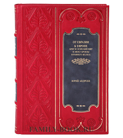 Эксклюзивная книга От Евразии к Европе Юрий Андреев подарочное издание в коже