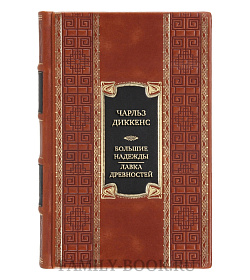 Элитная книга Чарльз Диккенс Большие надежды. Лавка древностей  подарочное издание в коже